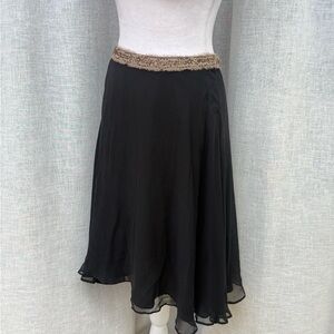 C.C Outlaw black silk beaded waist skirt